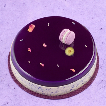 IRCA Since 1919 - cake covered with the purple glaze Colorglaze