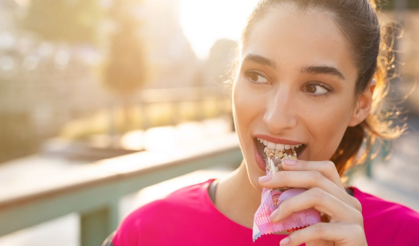 Eating nutritional bars