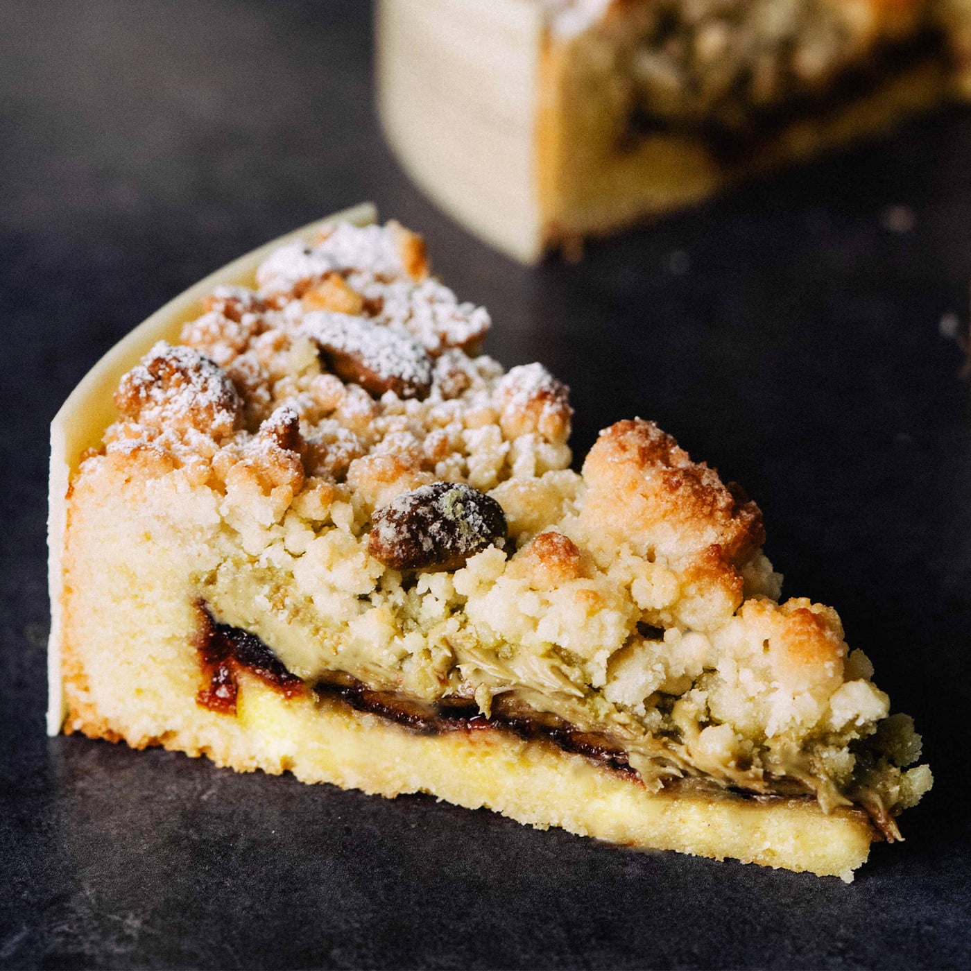 Domori - Crostata visciole e pistacchio