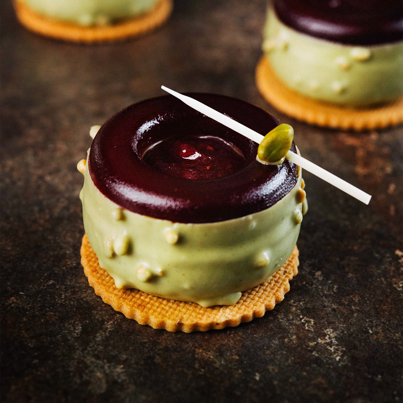 DOMORI - financier pistacchio lampone