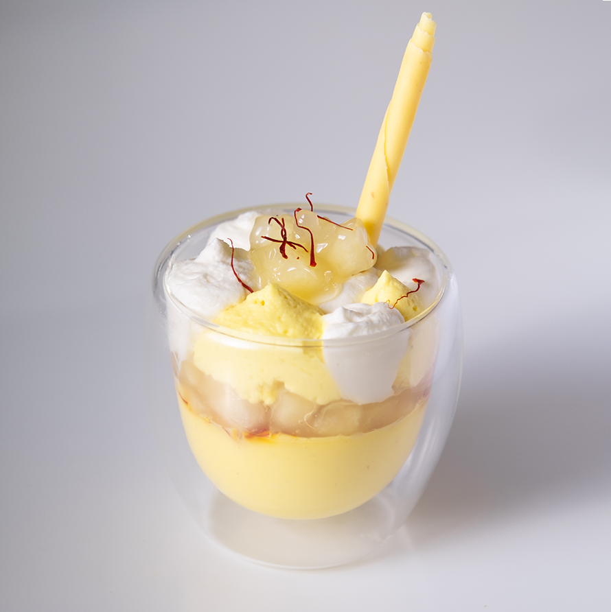 VERRINE PERA E ZAFFERANO 