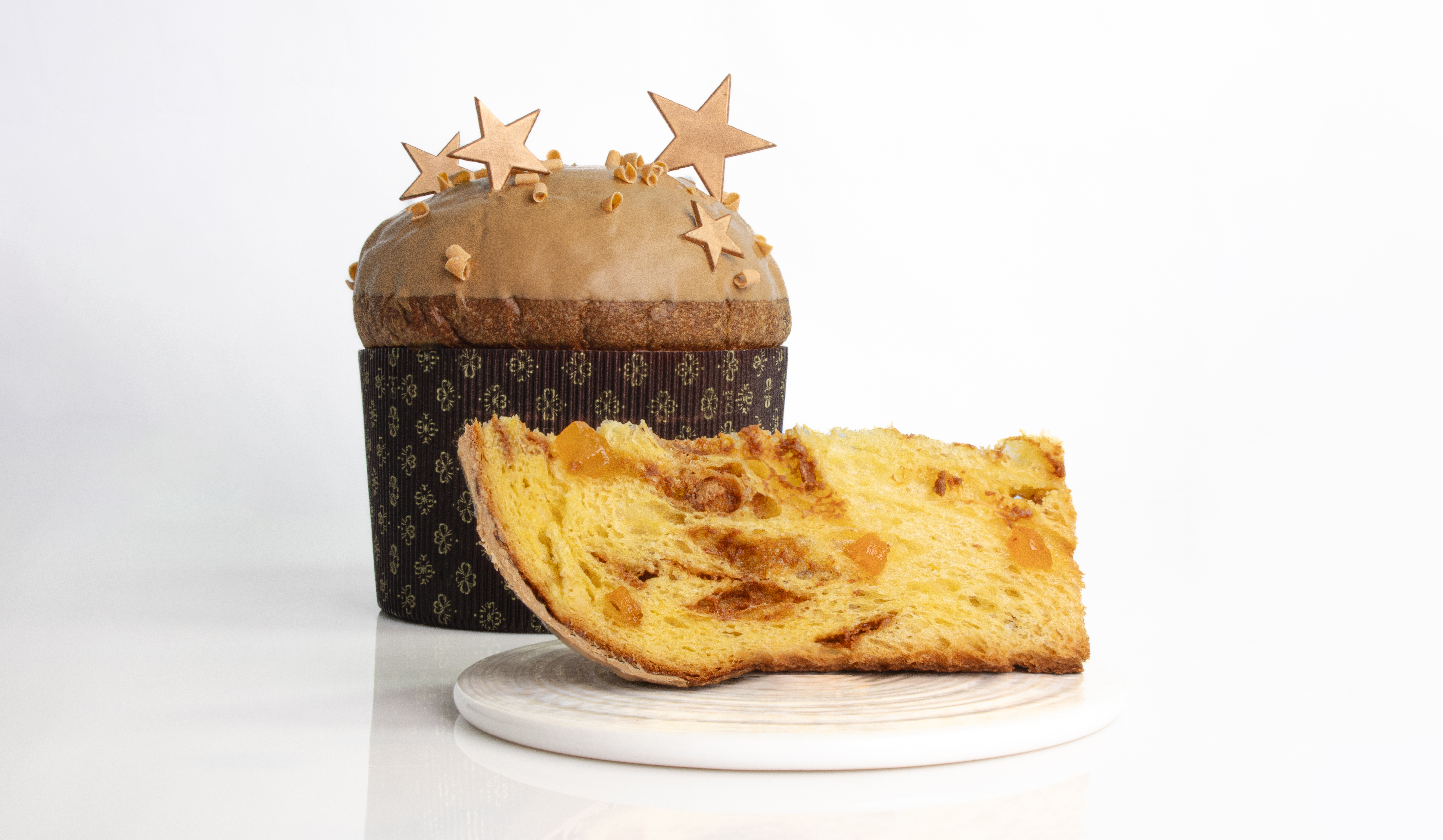 Panettone all'albicocca e caramello