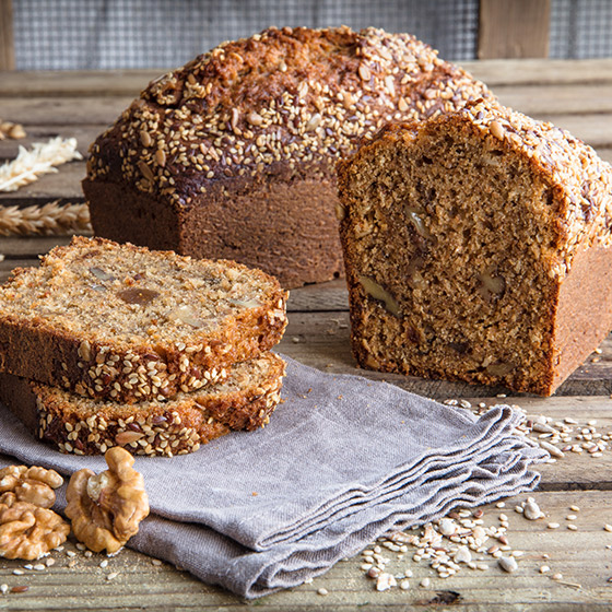 PLUM CAKE AI CEREALI, FICHI E NOCI