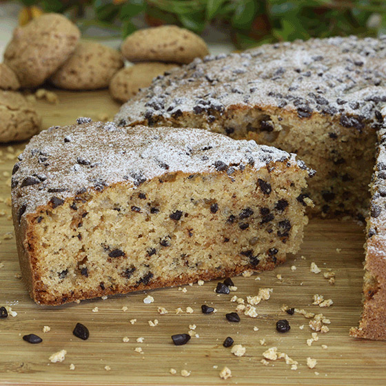 TORTA AMARETTO E GOCCE DI CIOCCOLATO