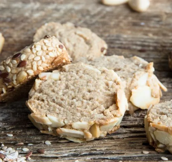 CHOPPED HAZELNUTS AND CHIA SHORTBREAD GLUTEN FREE