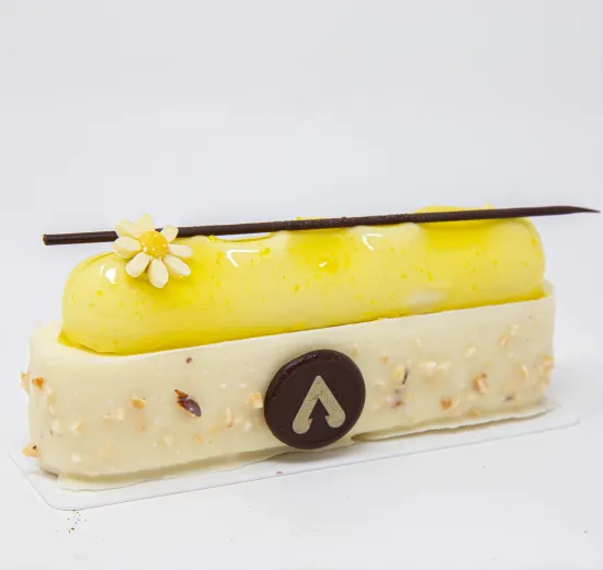 Lemon, Pear and White Chocolate Eclair
