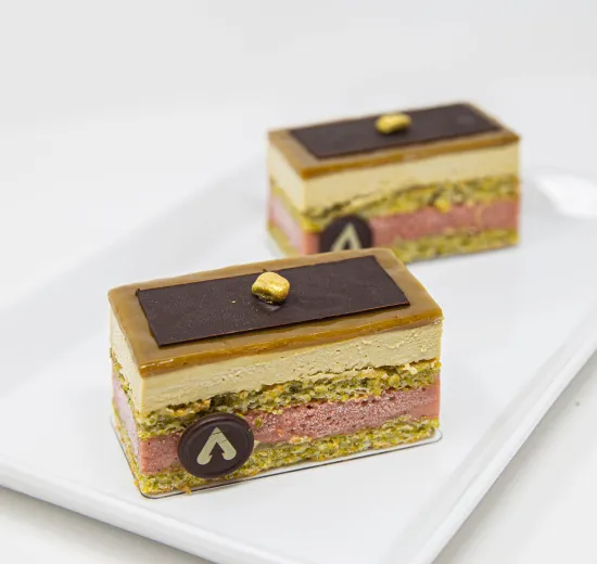 Pistachio and Strawberry Slice 