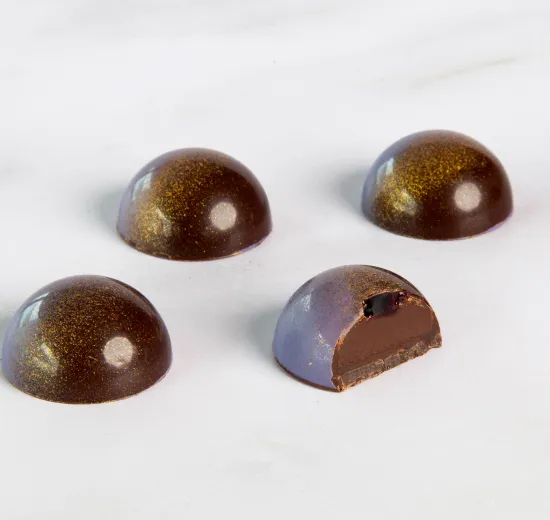CHOCOLATE AND BLUEBERRY PRALINE