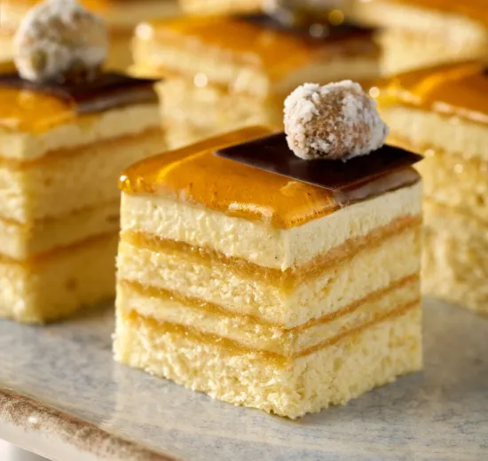 VEGAN PISTACHIO AND  EXOTIC FRUIT  LAYERED CAKE