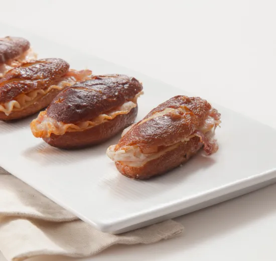 PRETZEL SANDWICH WITH PROVOLA AND BACON